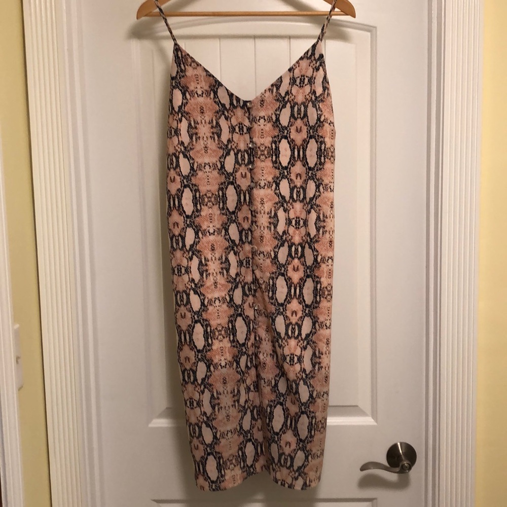 Lined spaghetti strap dress